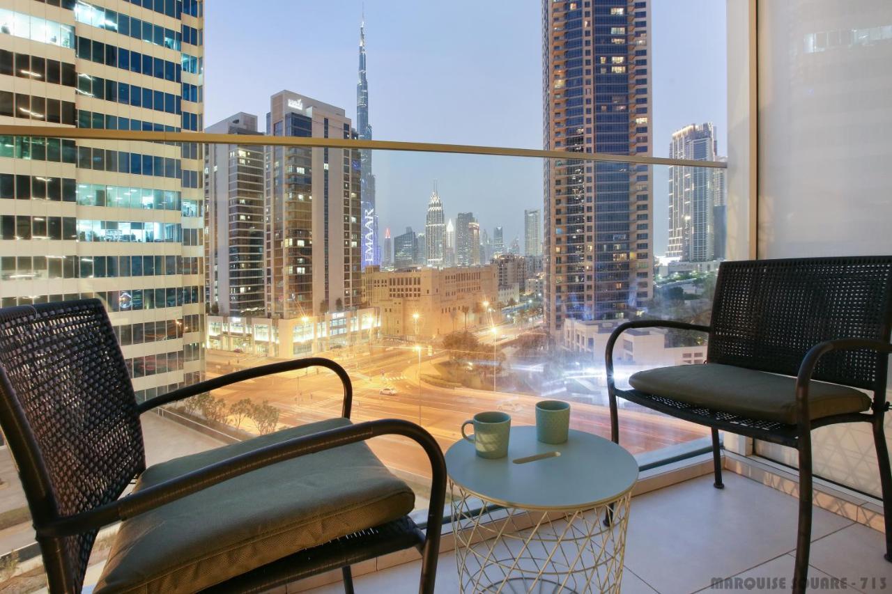 Luxury Studios With Burj Khalifa Or Canal View In Downtown - Marquise Square Tower Dubai Dış mekan fotoğraf